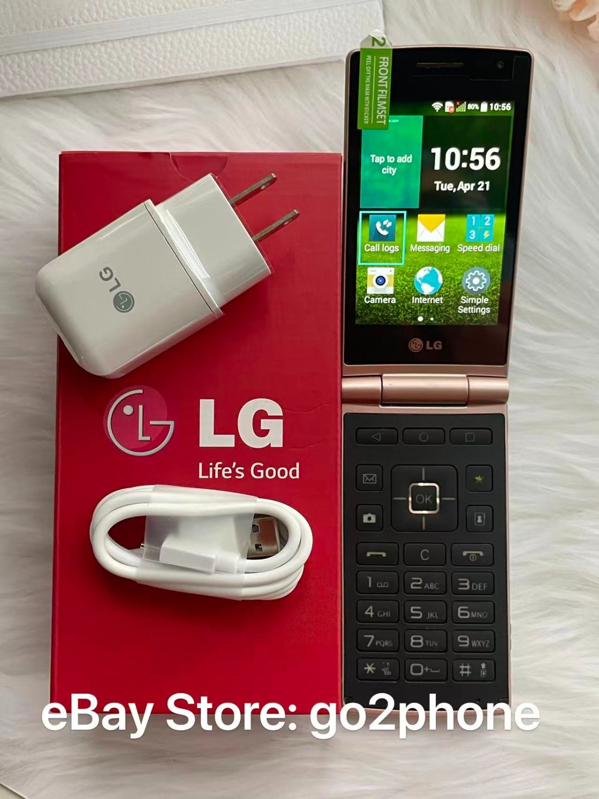 Unlocked LG Wine Smart D486 4G ROM Android Flip GPS Radio Smart Phone