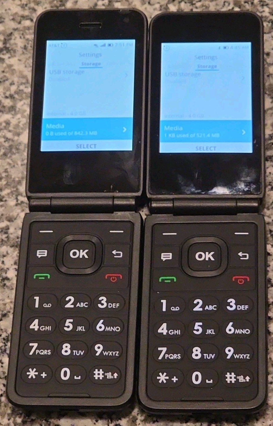 Cingular Flex 2, U103AA, AT&T, 4GLTE, GSM, Each Sold Separate, Big Buttons, 🔥