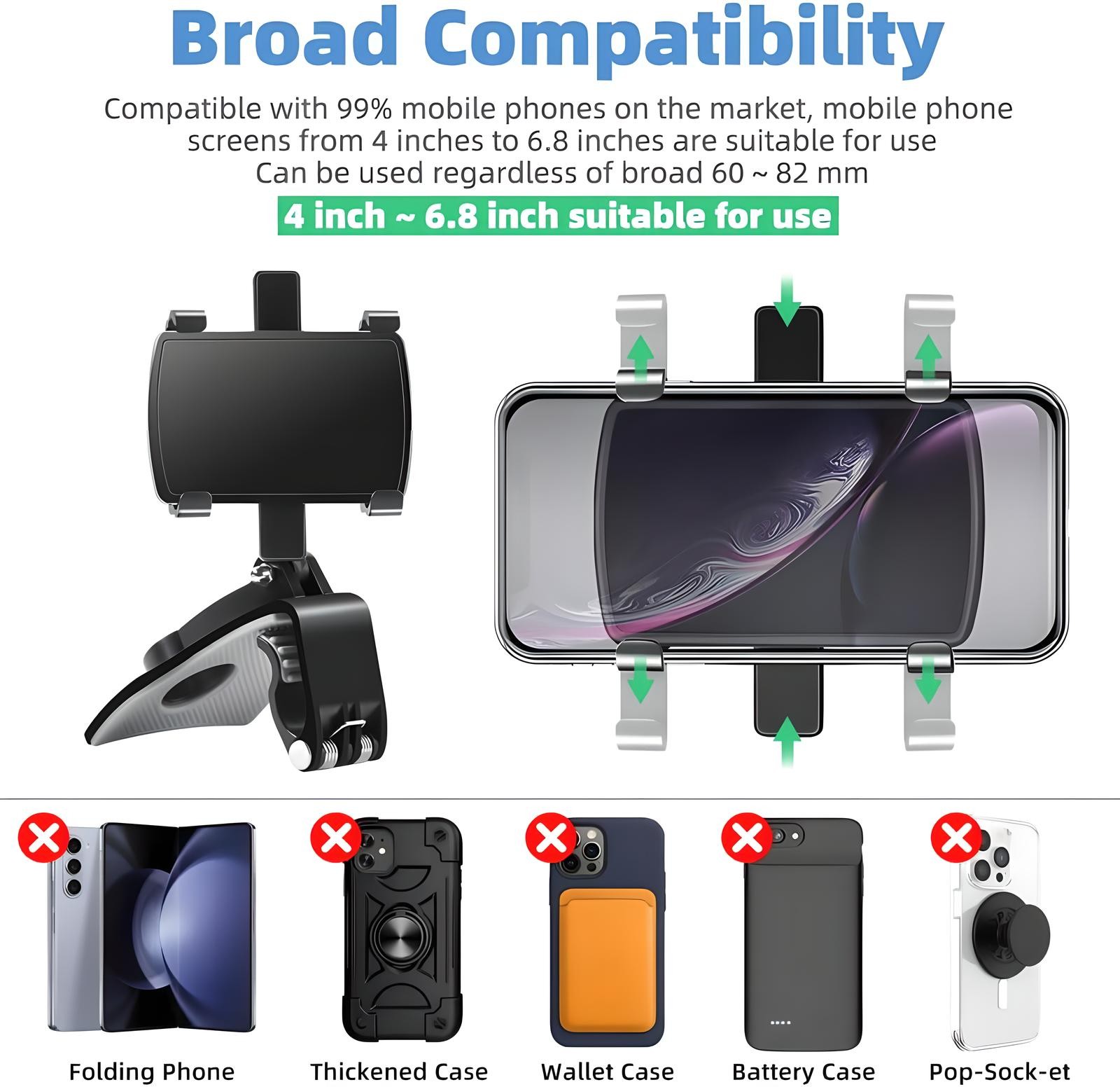 360° Universal Mount Holder Car Stand Windshield For Mobile Cell Phone GPS