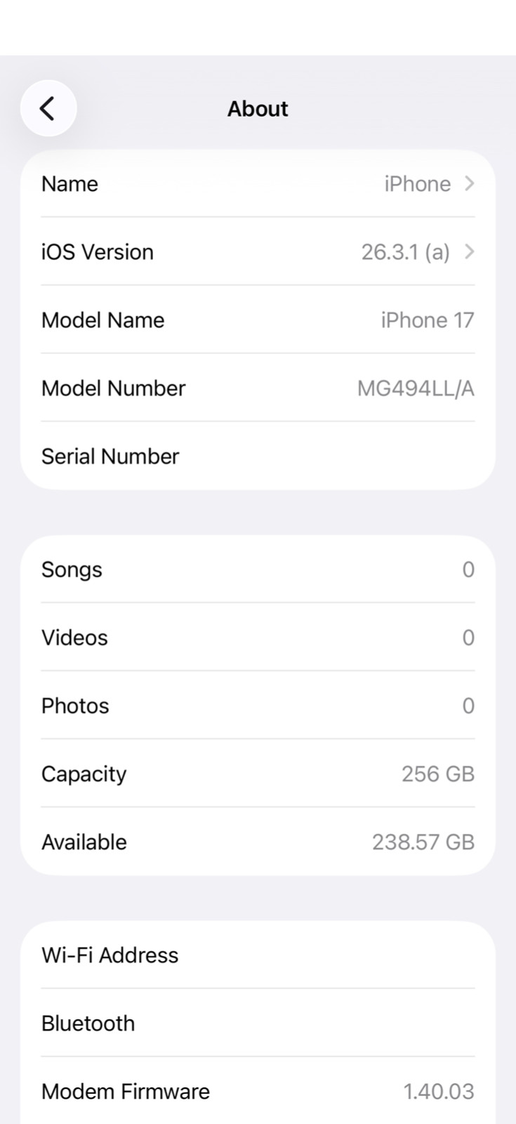 Apple iPhone 17 256GB Lavender Purple Factory Unlocked A3258 5G mmWave Bundle