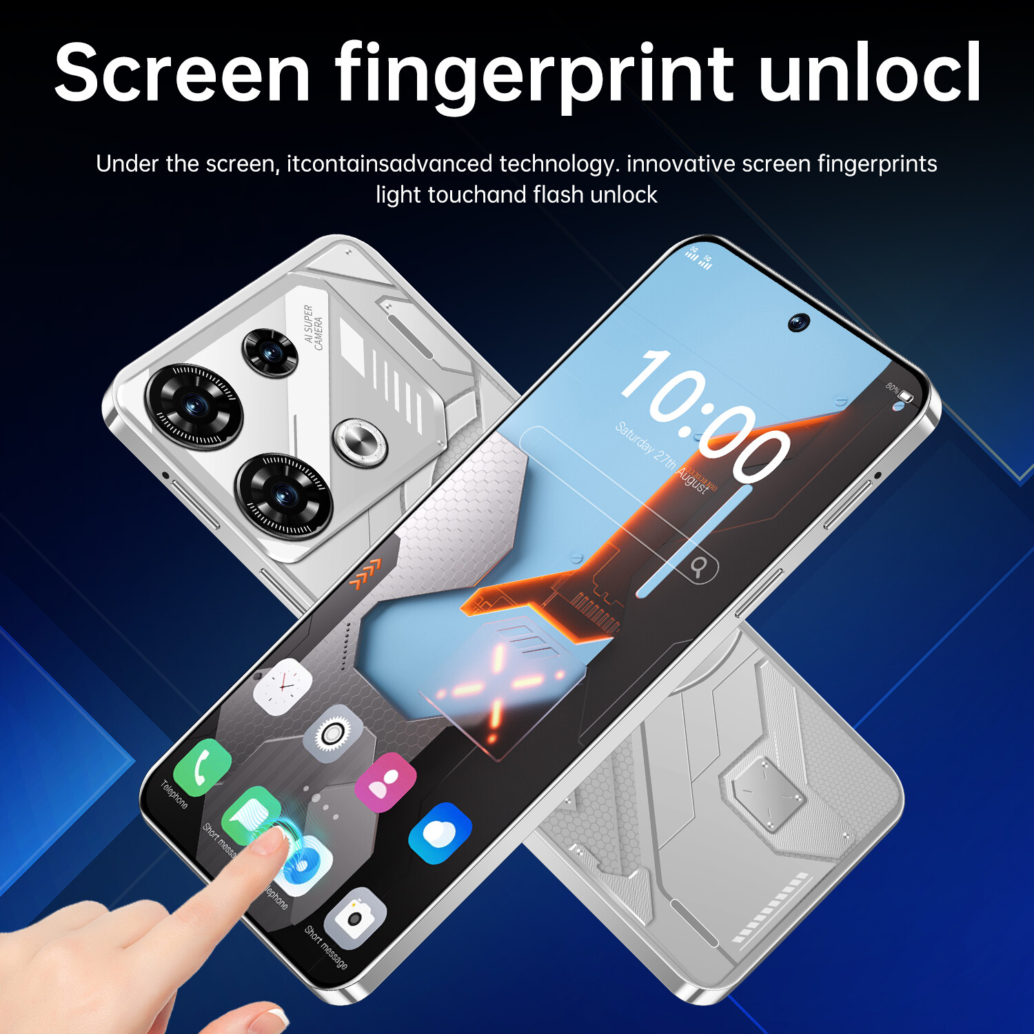GT10 Pro Smartphone 6.8″ HD Factory Unlocked Android 8+256GB 7800mAh Dual SIM