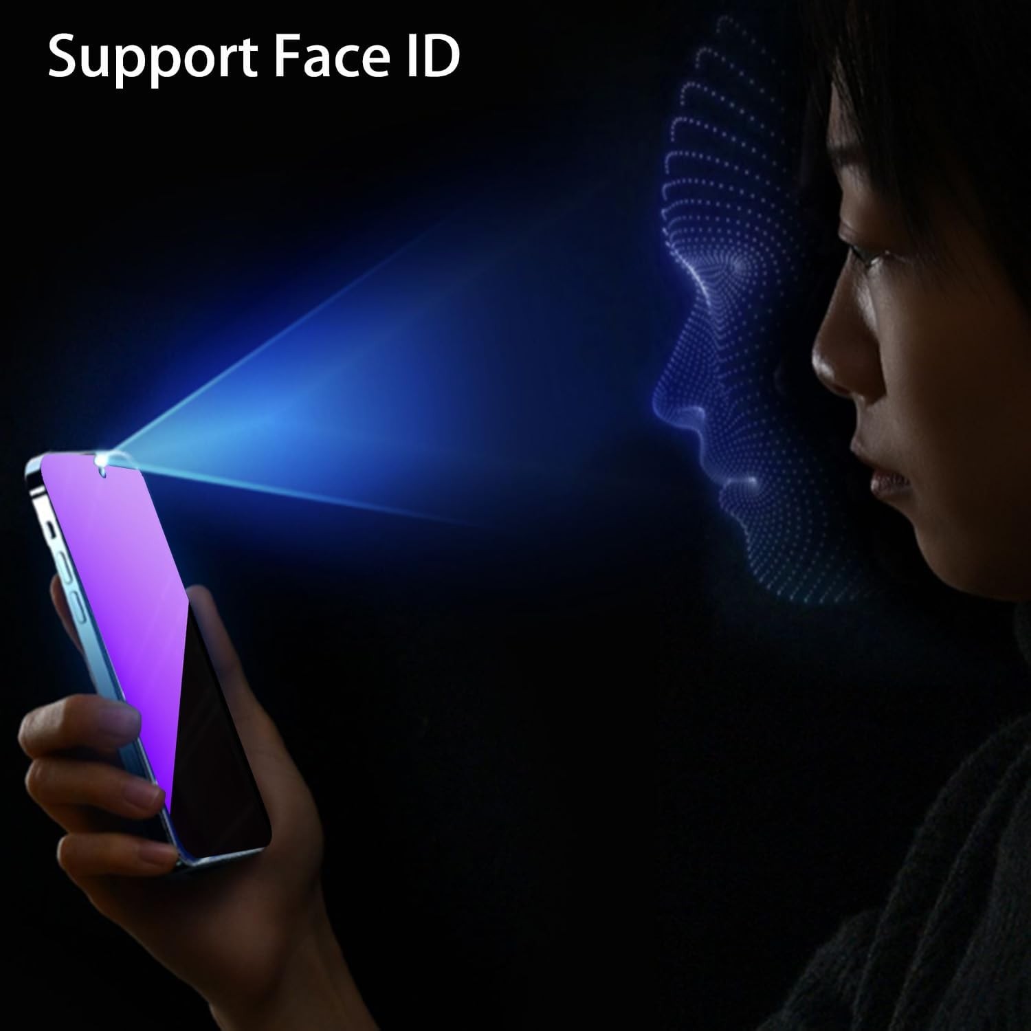 2PCS Anti-Blue Privacy Screen Protector for Samsung Galaxy S23 Ultra 6.8 Inch An