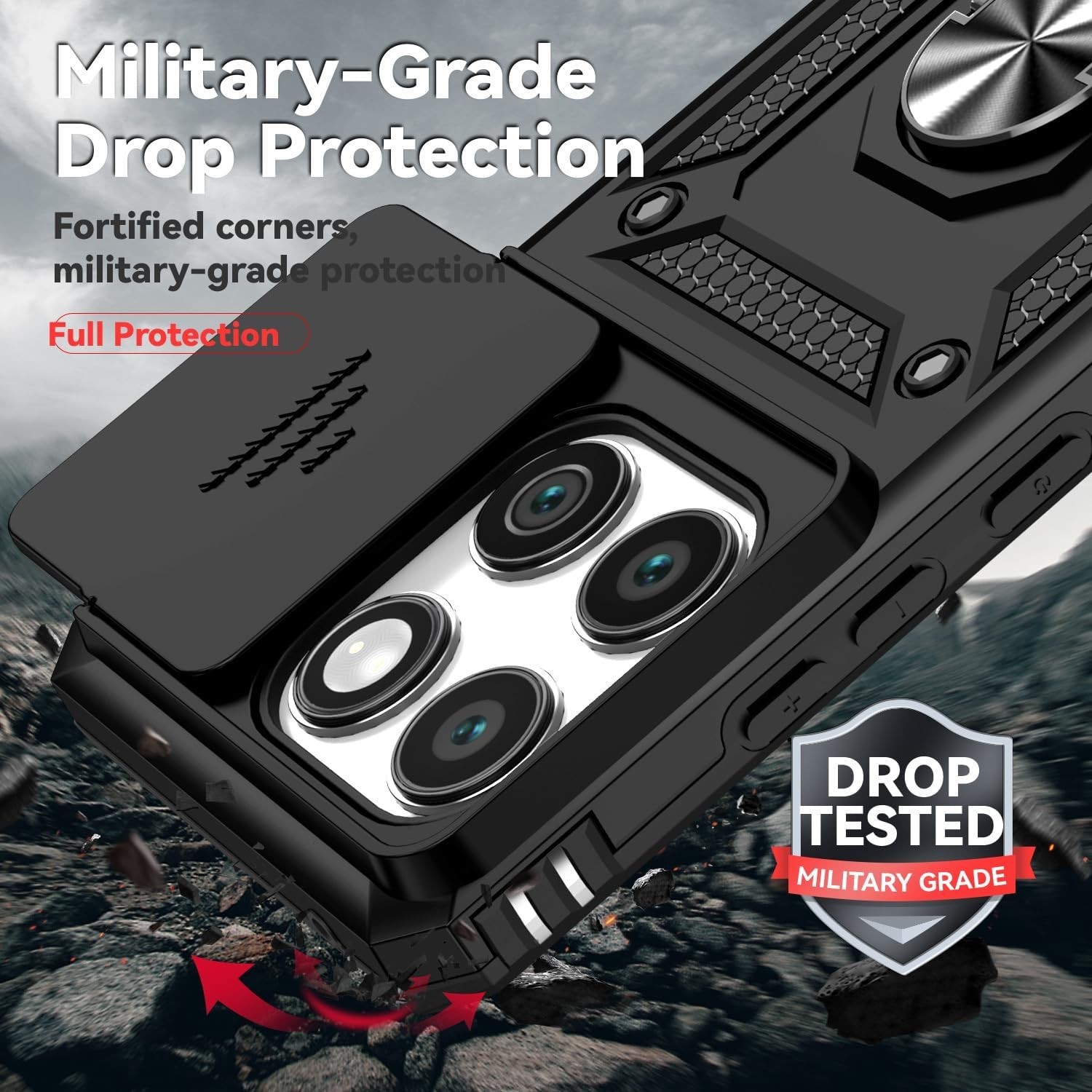 For Motorola Moto Edge 2025 Case with Military-Grade Protection and Camera Cover