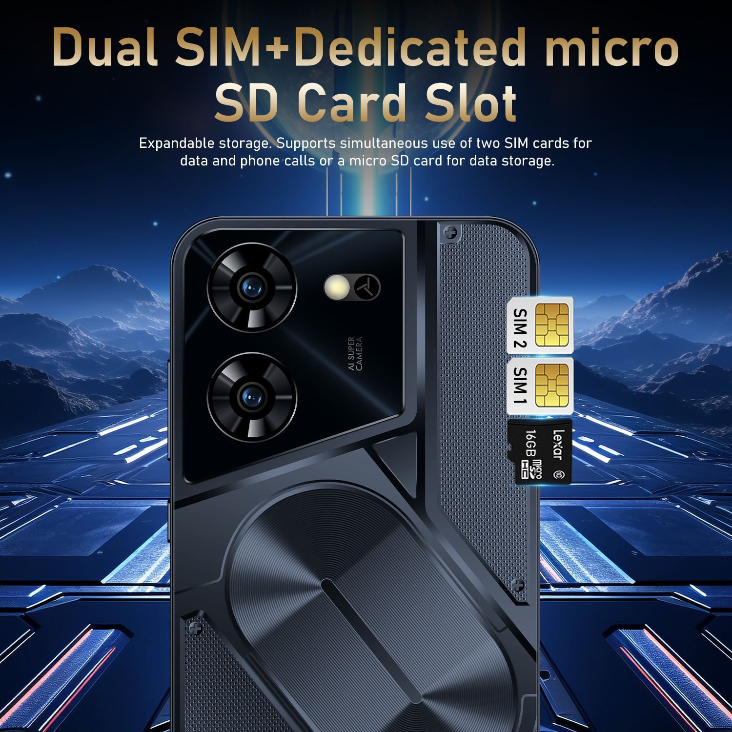Pova 5 Pro Smartphone Android 6.8” Unlocked 4+64GB 5000mAh 12+24MP Dual Camera