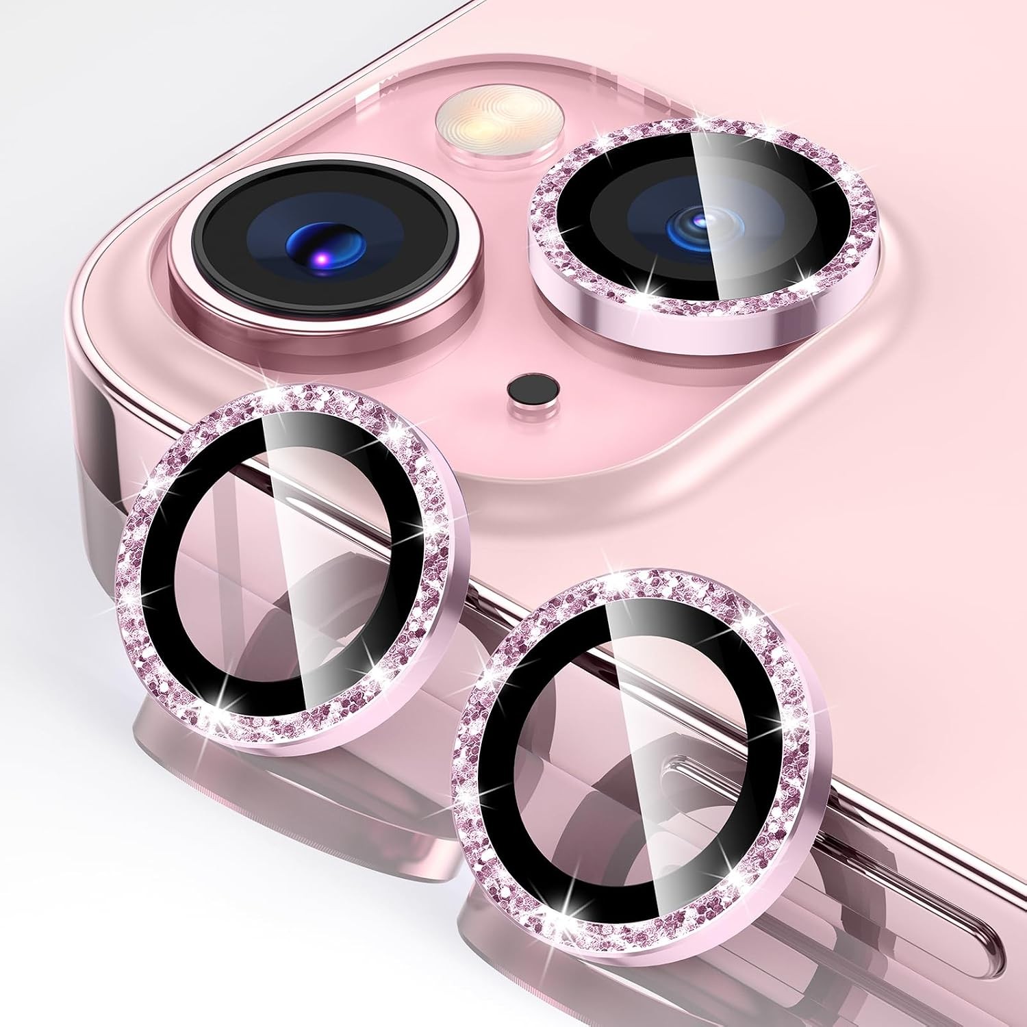 6.1 inch/6.7 inch Camera Lens Protector for iPhone 15/15 Plus, 9H Tempered Glass