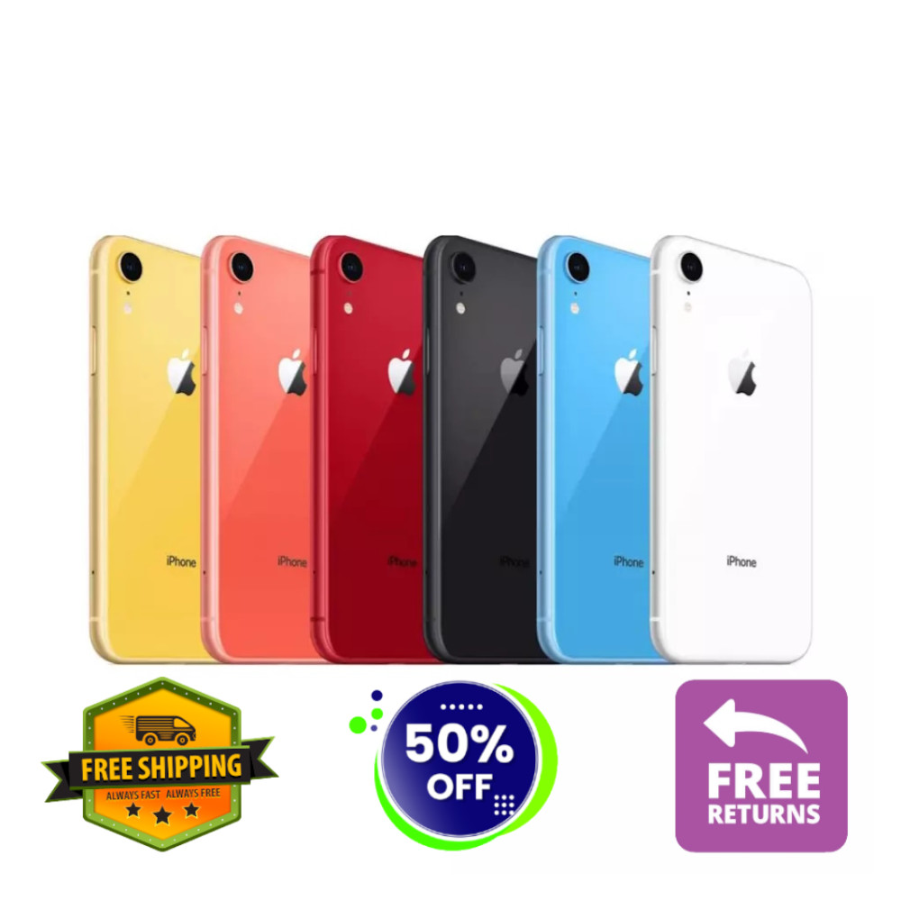 Apple iPhone XR 64GB Blue Black Red Unlocked Verizon At&t T-Mobile US Cellular