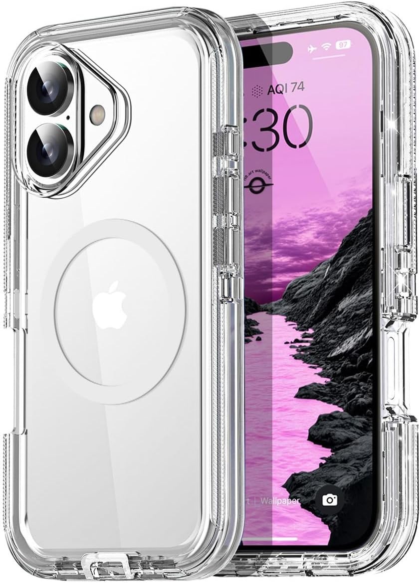 for iPhone 17 Case Clear Heavy Duty Drop Protection Full Body Rugged Shockproof
