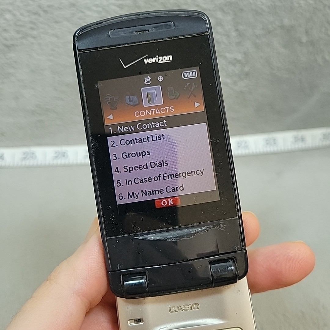Casio Exilim C721 5.1MP Camera Flip Phone Swivel Screen Tested and Battery READ