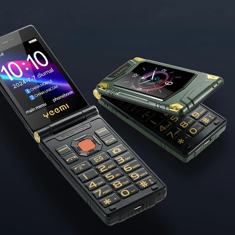 2G Outdoor Folding Senior Phone with Strong Battery Two Big Display Dual Sim Lar