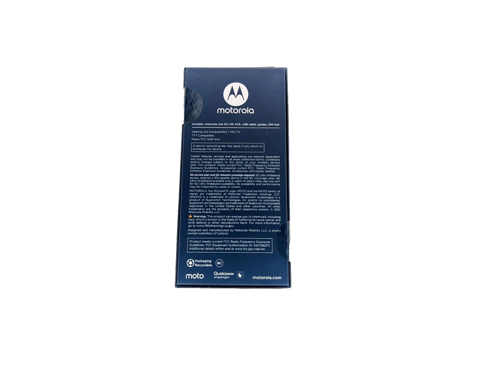 Motorola Moto One 5G Ace (2021) 64GB [XT2113-1] Gray (Verizon) – NEW