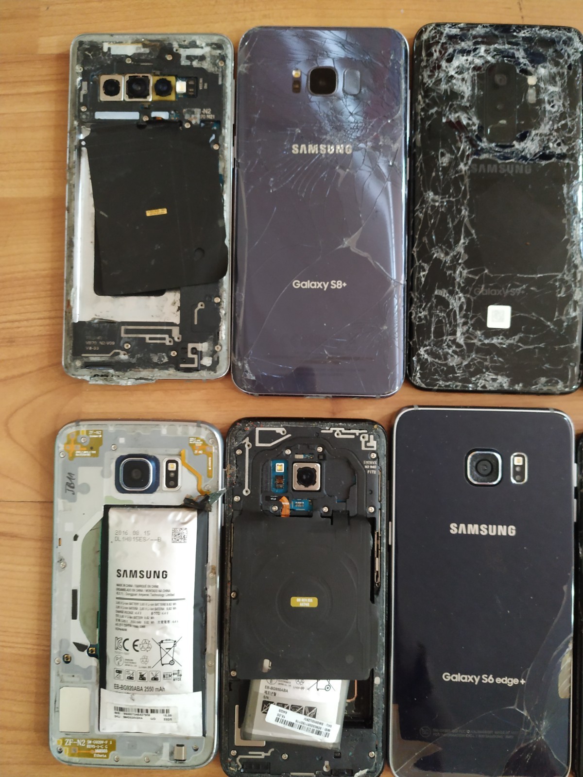 Lot of 15 Mixed model Samsung Galaxy S9+/S9/ S8+/ S8 / S7 / S6edge/S6 for parts