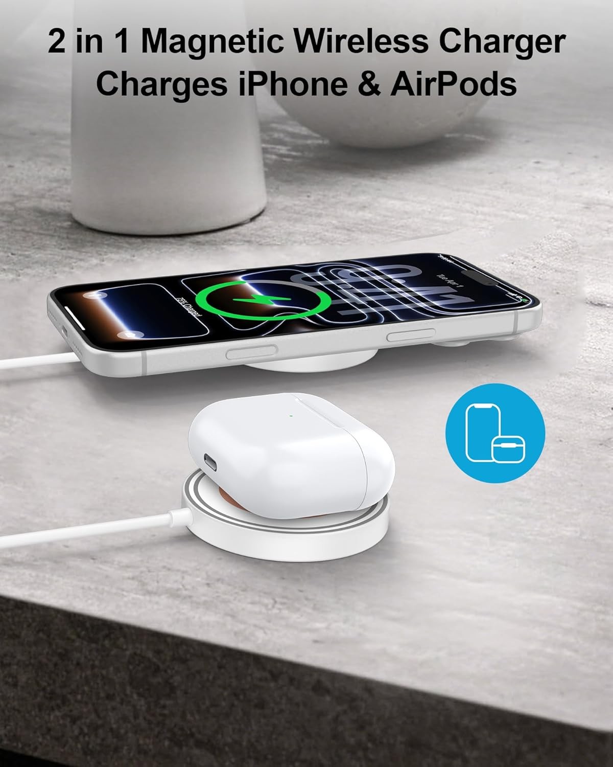 15W Fast Wireless Charging Pad for iPhone 17/16/15/14/13/12 Series