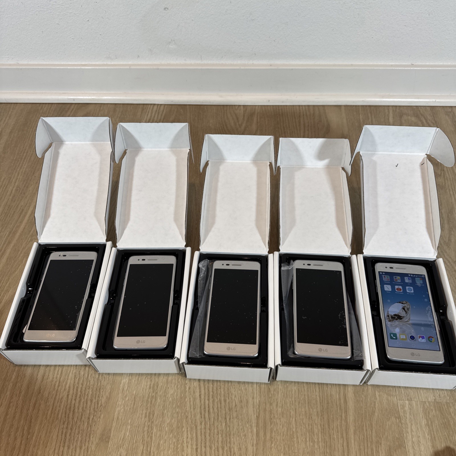 Lot 5LG Aristo M210 16GB Silver T-Mobile GSM 4G LTE Android 7.0 Smartphone Used