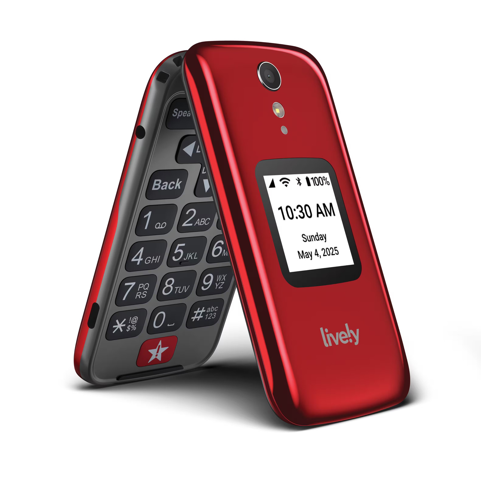 Open-Box Excellent: Lively® – Jitterbug Flip2 Cell Phone for Seniors – Red