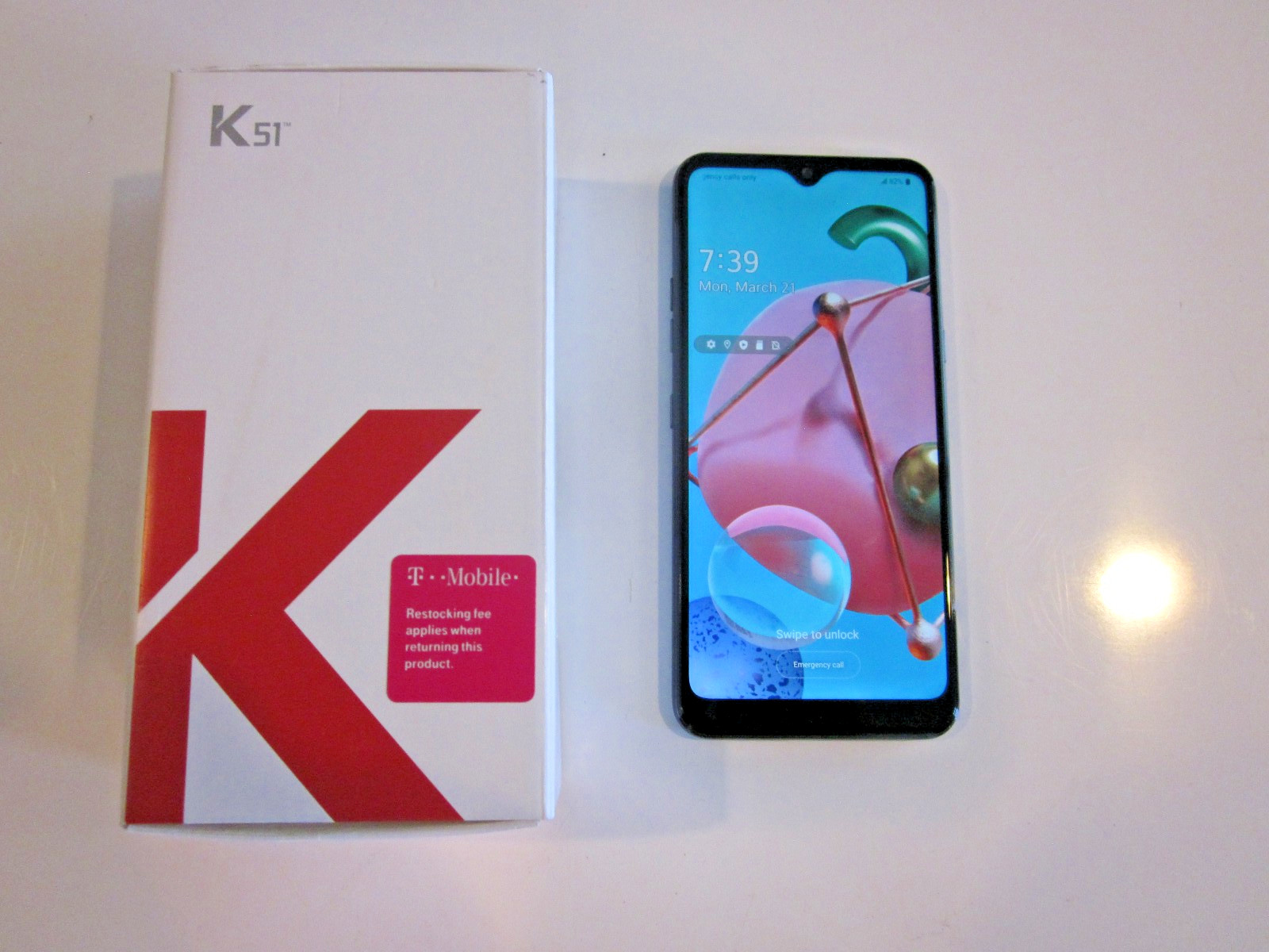 VERY GOOD BLACK LG K51 T-MOBILE SMARTPHONE