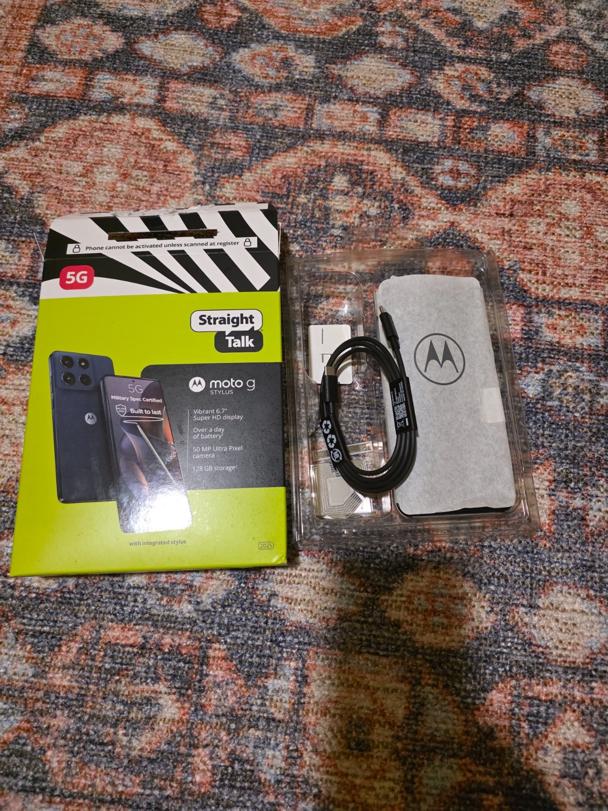Open Box Motorola Moto G Stylus 5G (2025) XT2517 –Unlocked 128GB – Pantone Blue