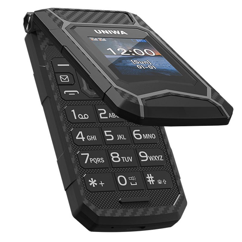 UNIWA X29 2.8 Inch Mobile Dual SIM Rugged Style Flip Phone Keyboard Unlocked