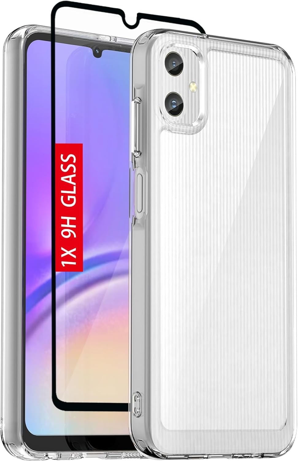 Samsung Galaxy A06 Phone Case with Tempered Glass Screen Protector, Shockproof