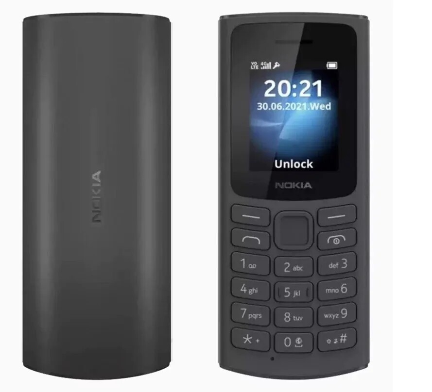 1.8″ Nokia 105 4G (2023) 128MB ROM Dual SIM Wireless FM Radio Mobile Phone