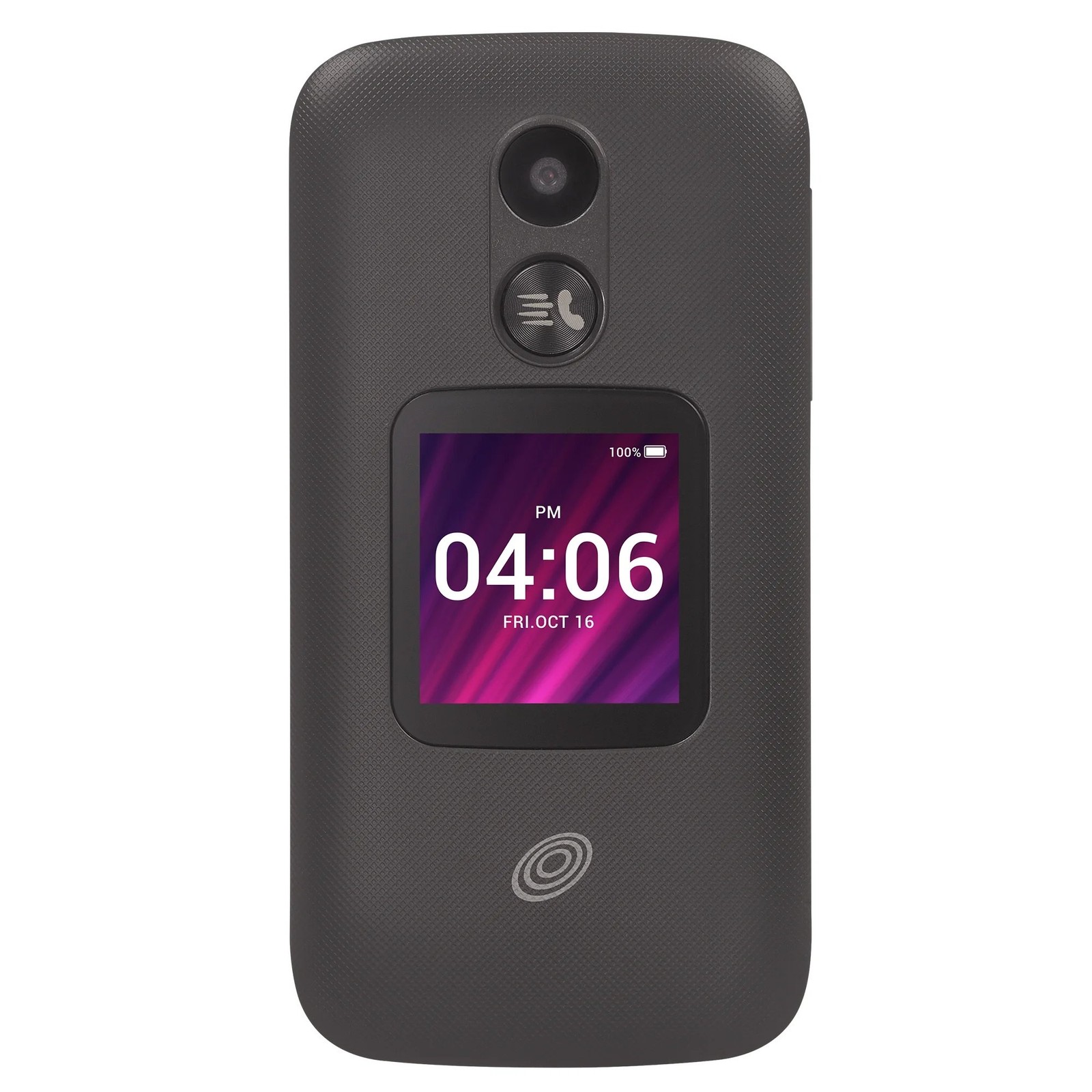 Total Wireless Alcatel MyFlip 2 4G LTE Flip Phone, 4GB, Black Prepaid Smartphone