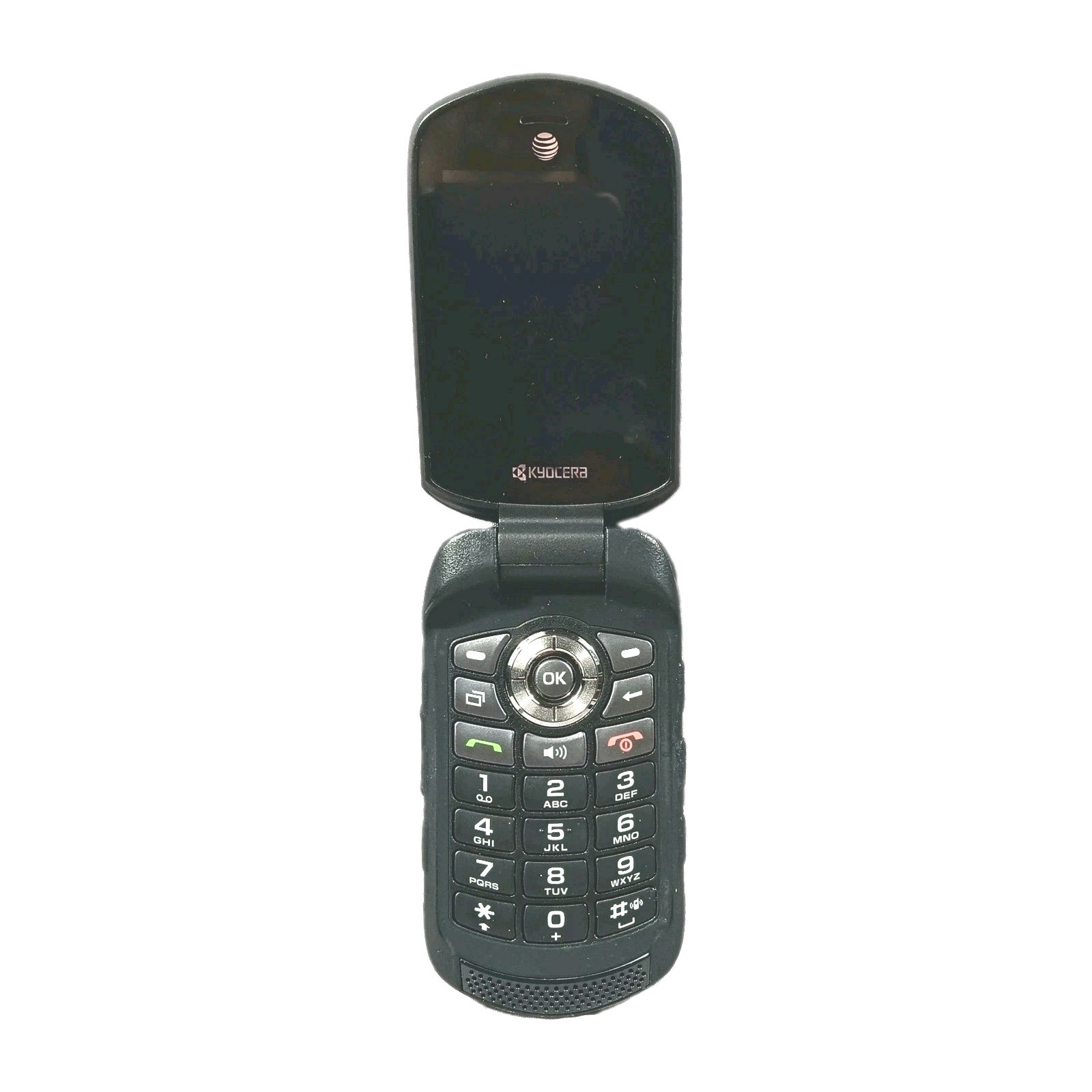 Kyocera Dura XE 5GB E4710 AT&T Senior Rugged Flip Phone Black Tested Works
