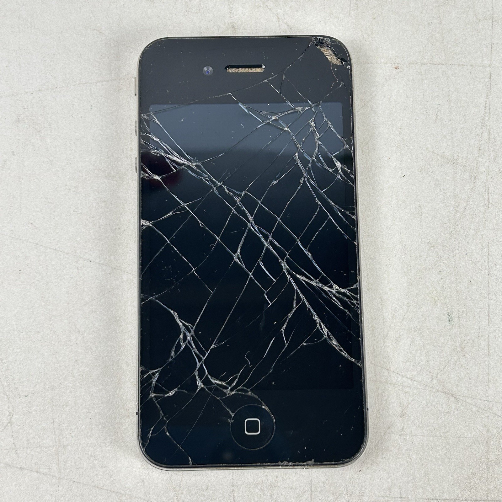 Apple iPhone 4 A1332 Black Parts Only Untested Cracked Screen