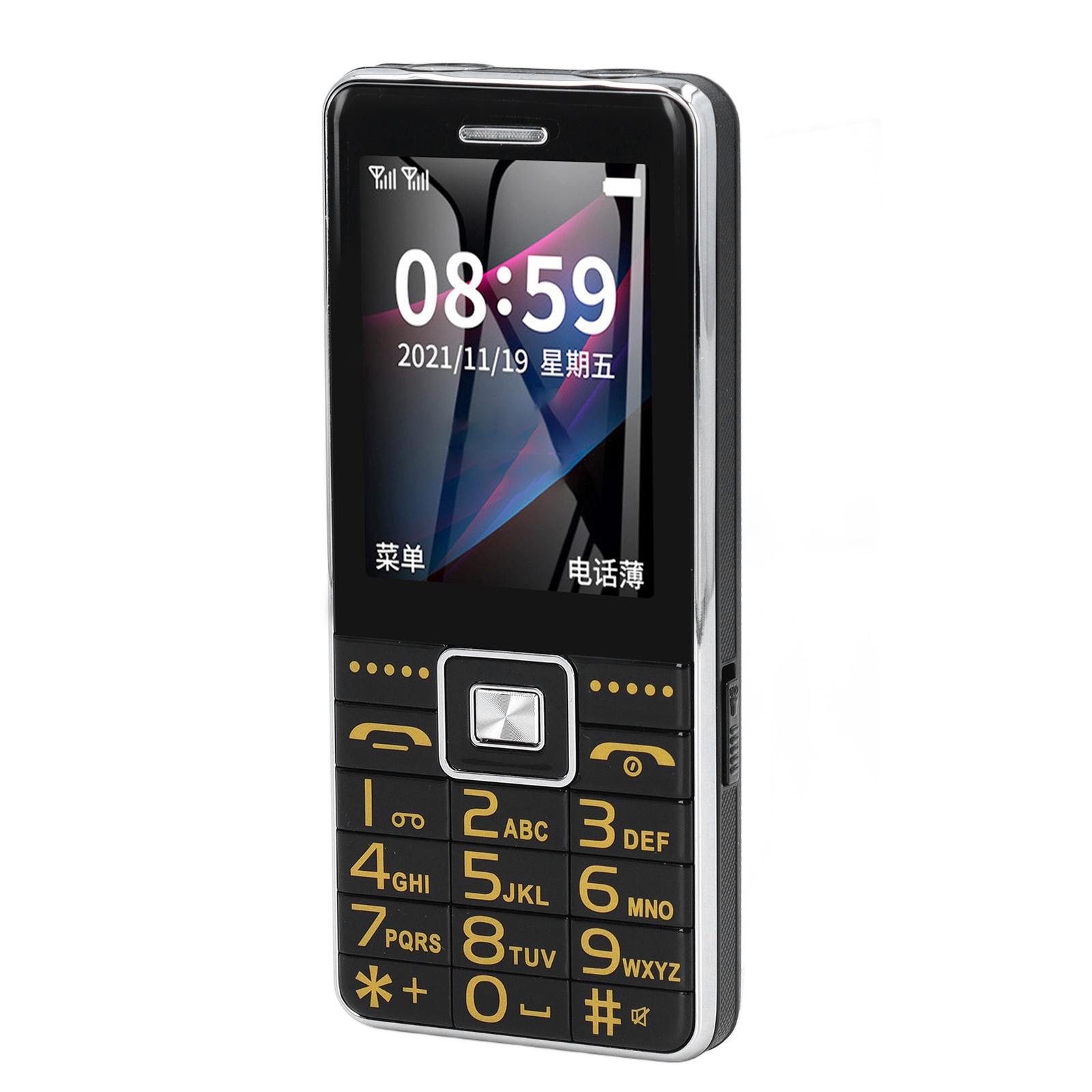 Big Button Cell Phone 2.4in Screen GSM Network 3 Card Slot Video Blutooth FM