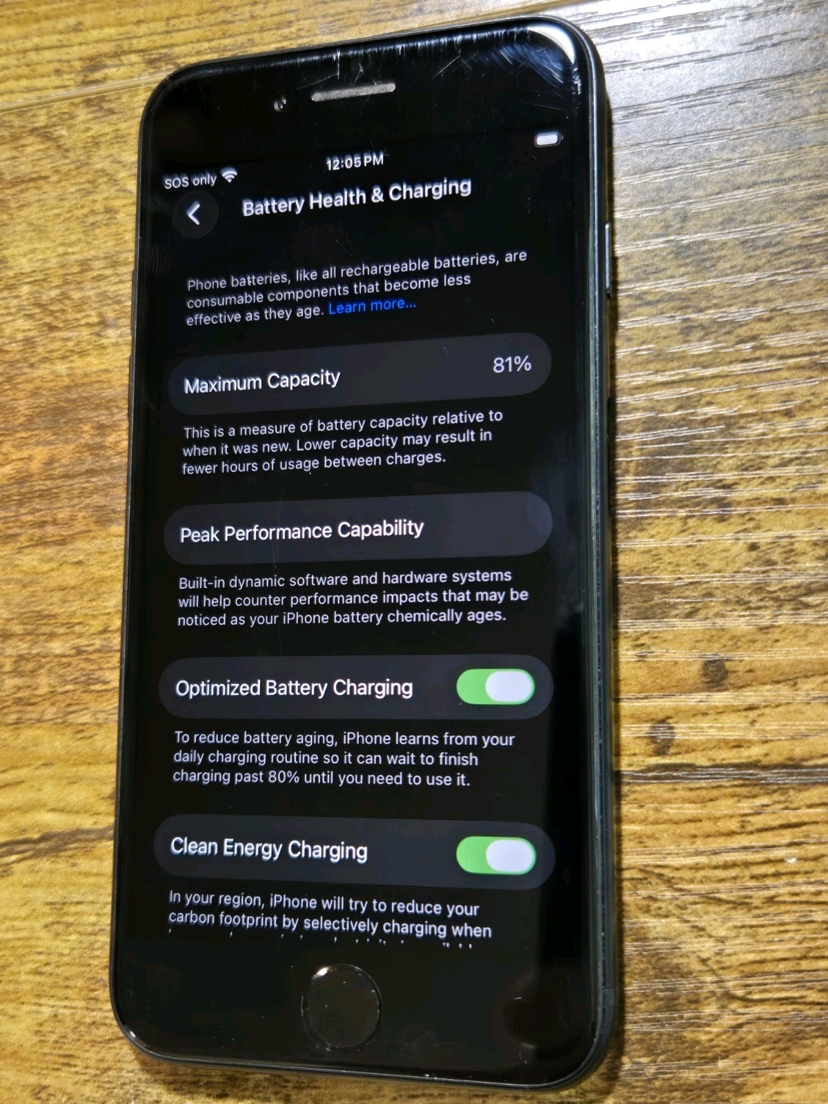 iphone SE 3rd gen 128GB Verizon Battery Health 81% No Sim Card Tray