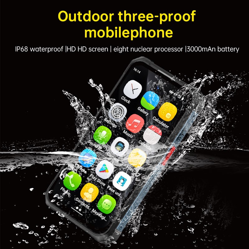 Unlocked MINI 4G Rugged Phone Android Smartphone Waterproof Dual SIM UNIWA R4002