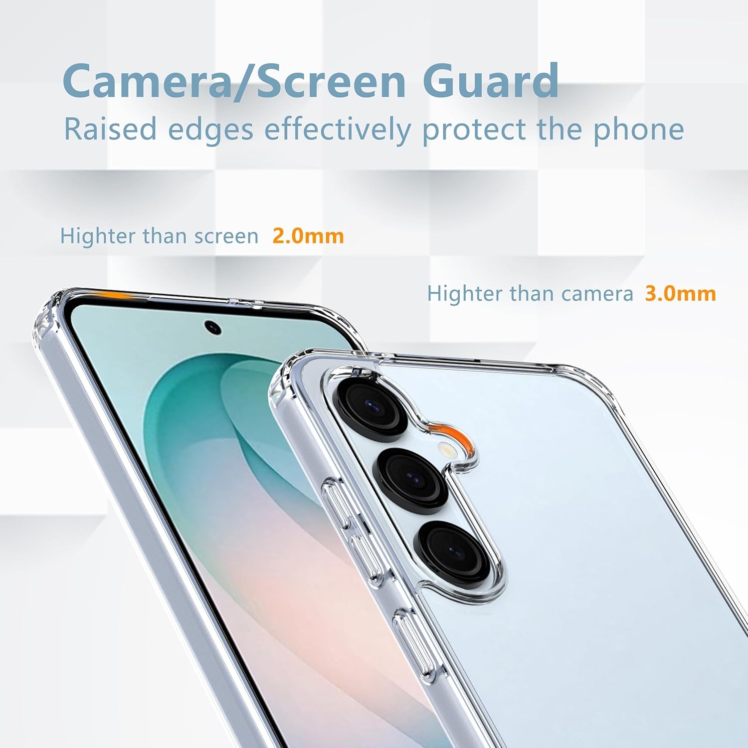 Clear Case for Samsung Galaxy S26 with 2 Pack Screen Protector Tempered Glass