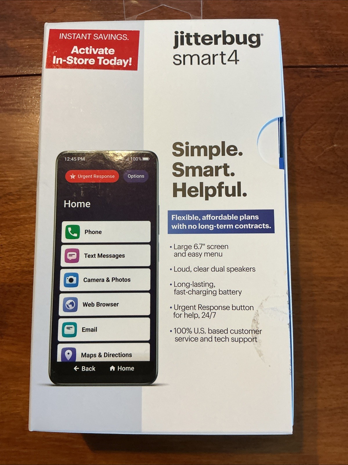 Lively Jitterbug Smart 4 Smartphone for Seniors – Black