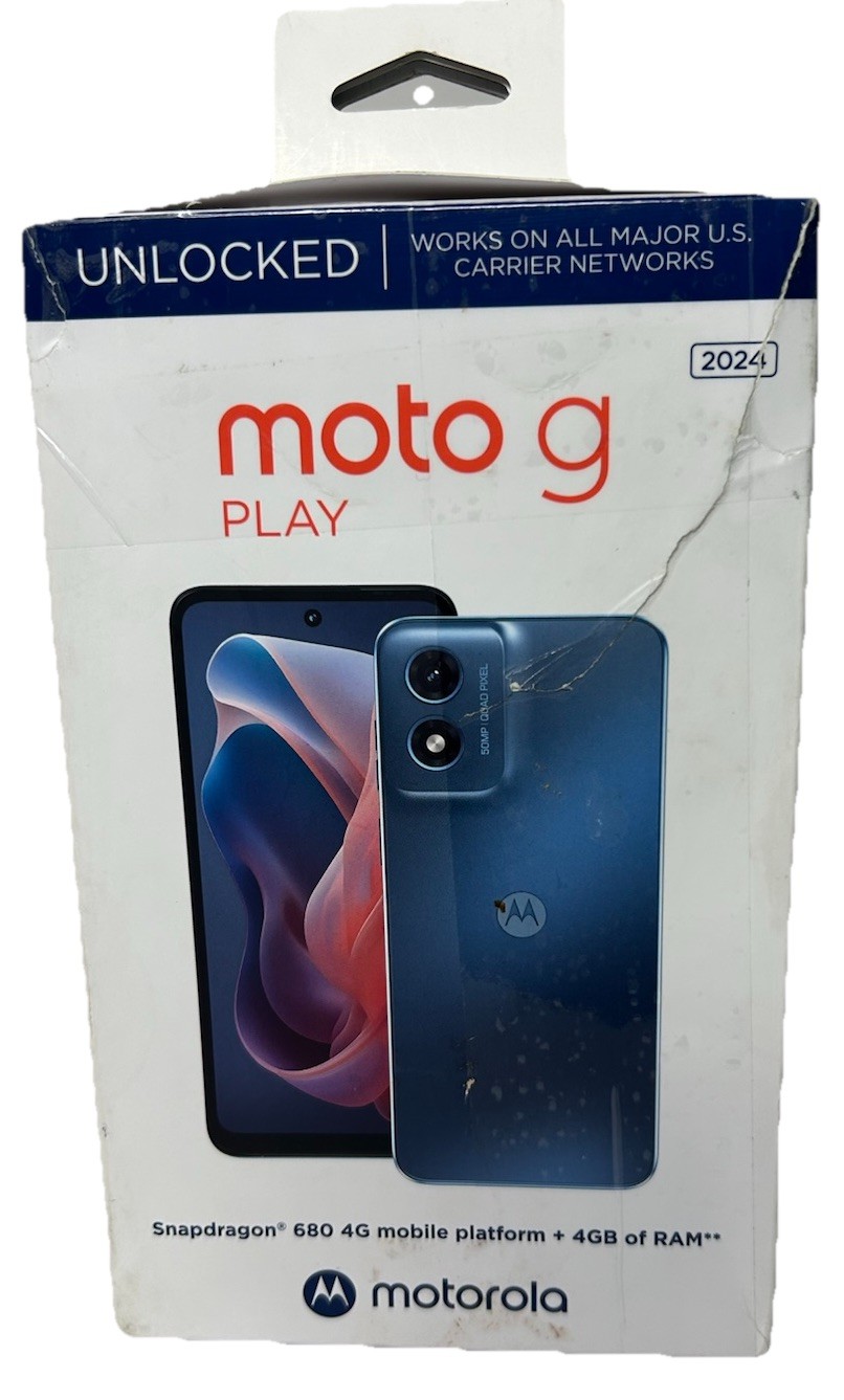 Motorola Moto G Play 2024 64GB 50MP Camera 6.5″ Sapphire Blue-(Carrier Unlocked)