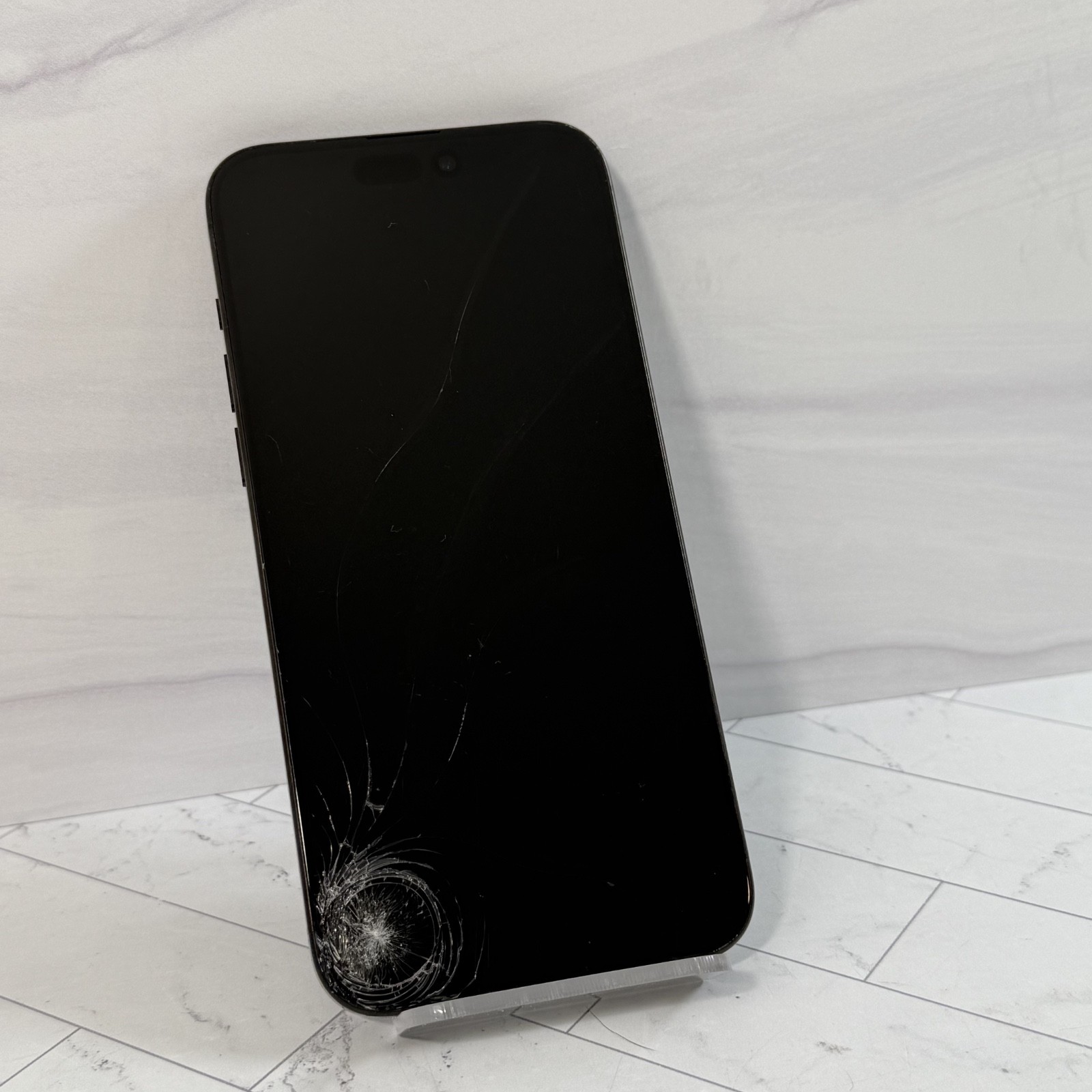 Apple iPhone 15 Pro Max Black 256GB T-Mobile Cracked Screen LCD + Back #H800