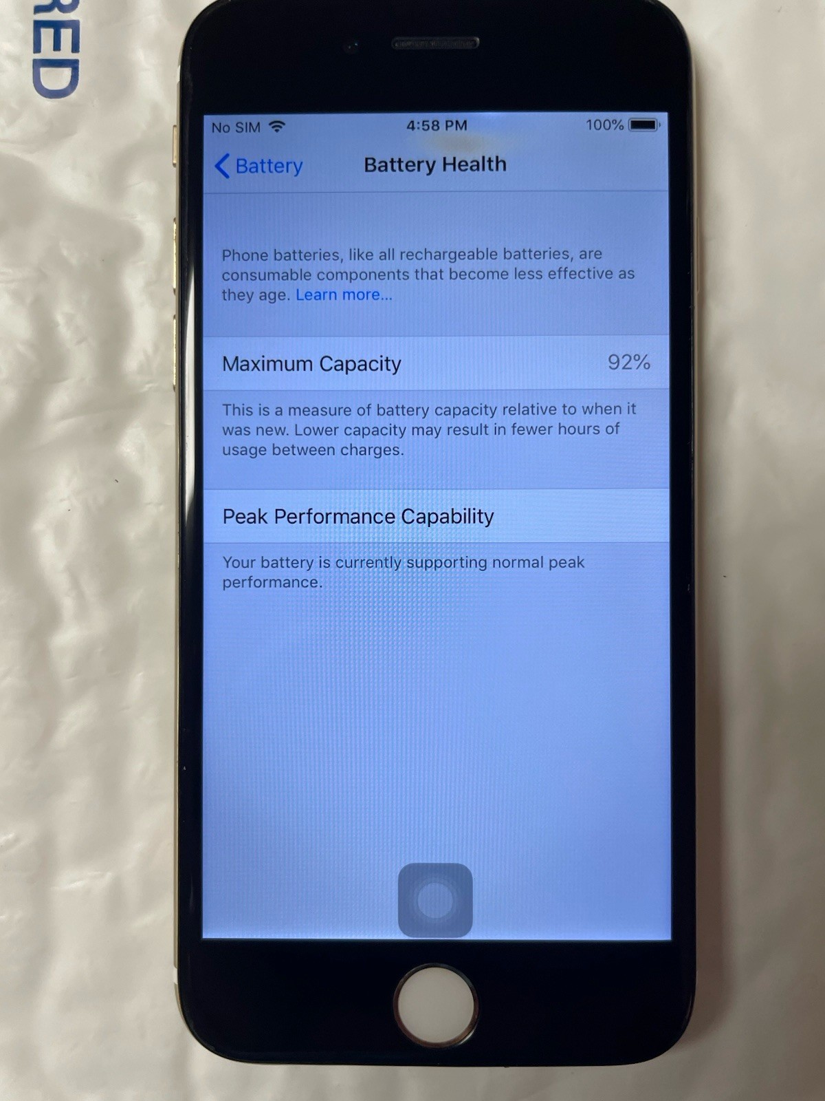 Apple iPhone 6 32GB Gold Unlocked A1586 IOS 12.5 MQ472LL/A