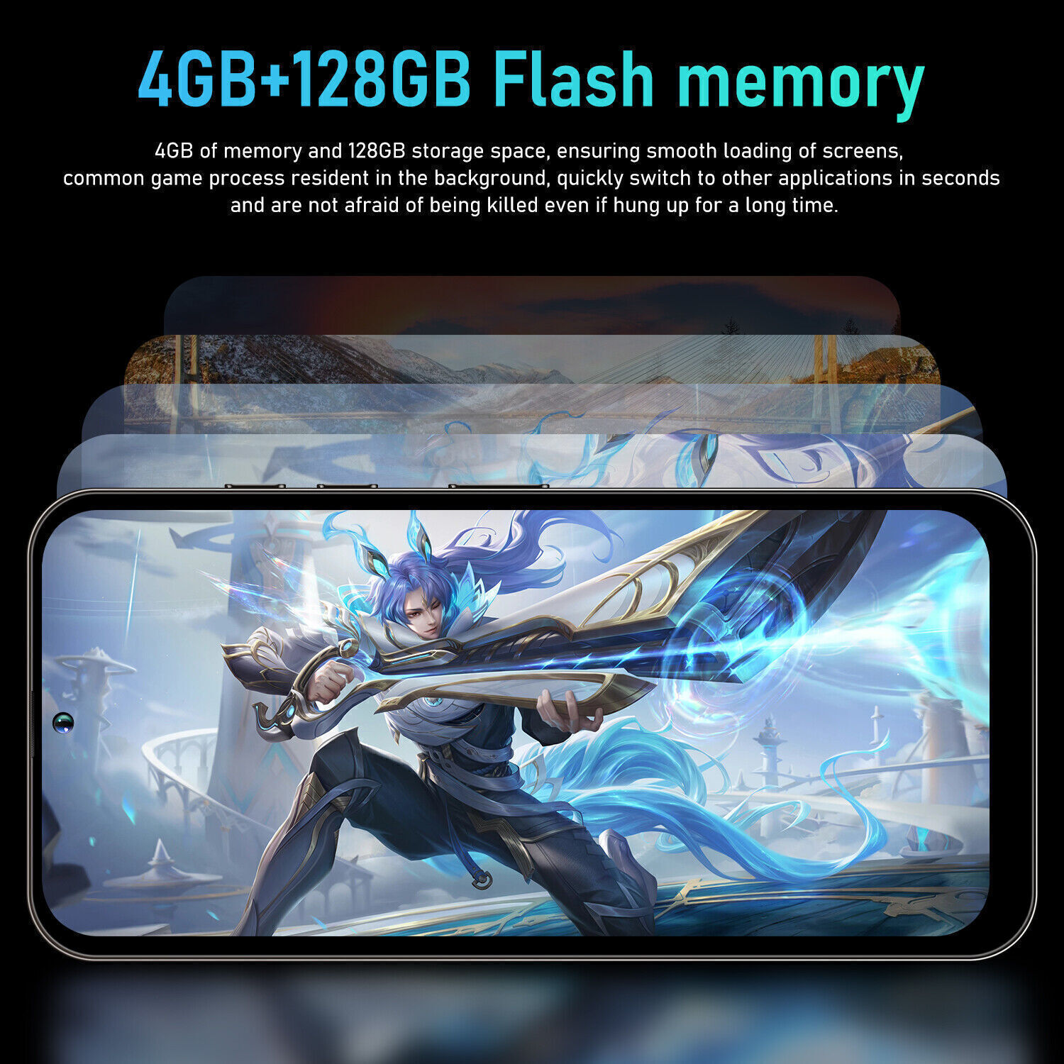 Unlocked CELLPHONE 14 PRO 128GB+4GB Android Smartphone 5000mAh Expanded To 256G