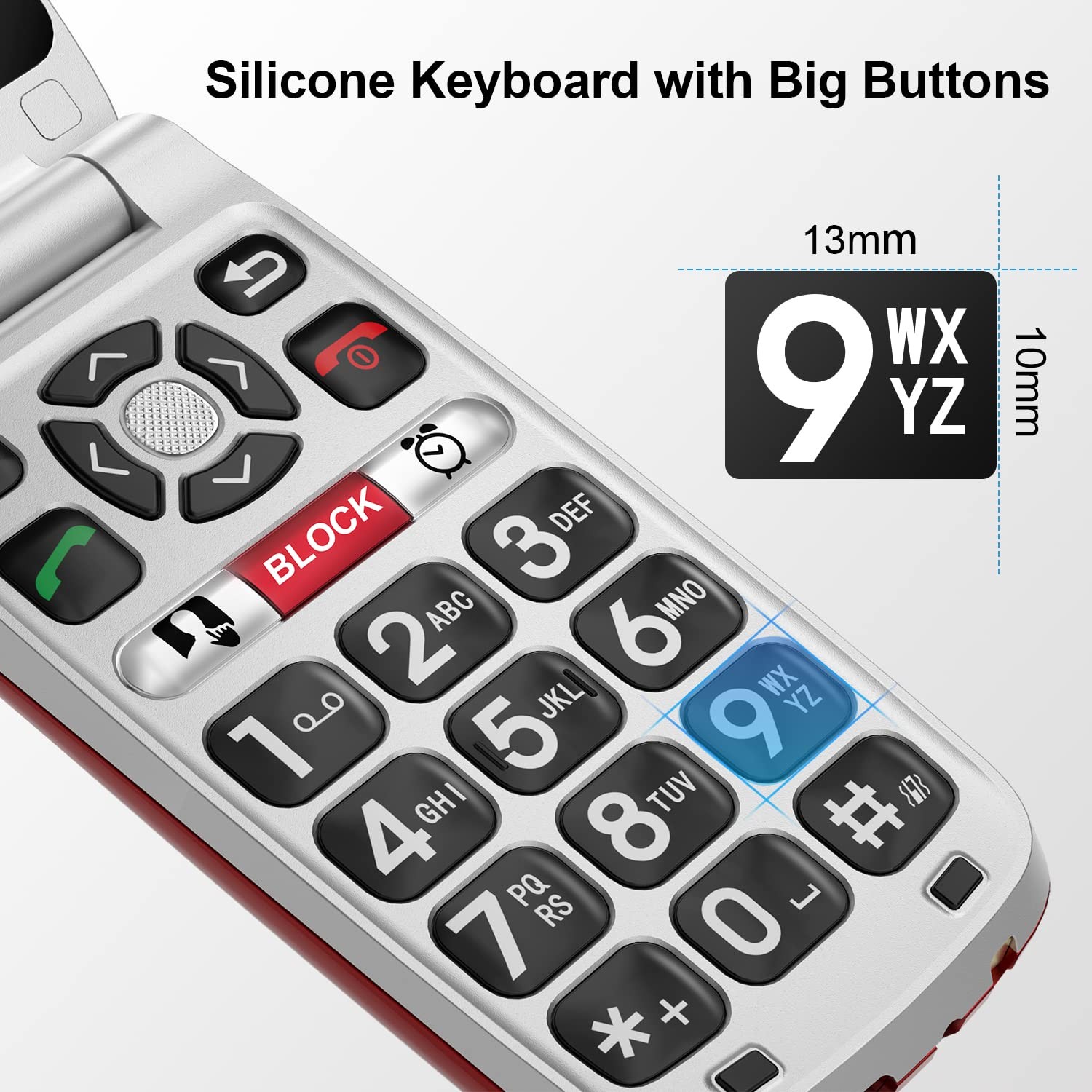 -A1 Unlocked 4G Flip Cell for Seniors, Easy-to-Use Big Button Clear Sound Big…