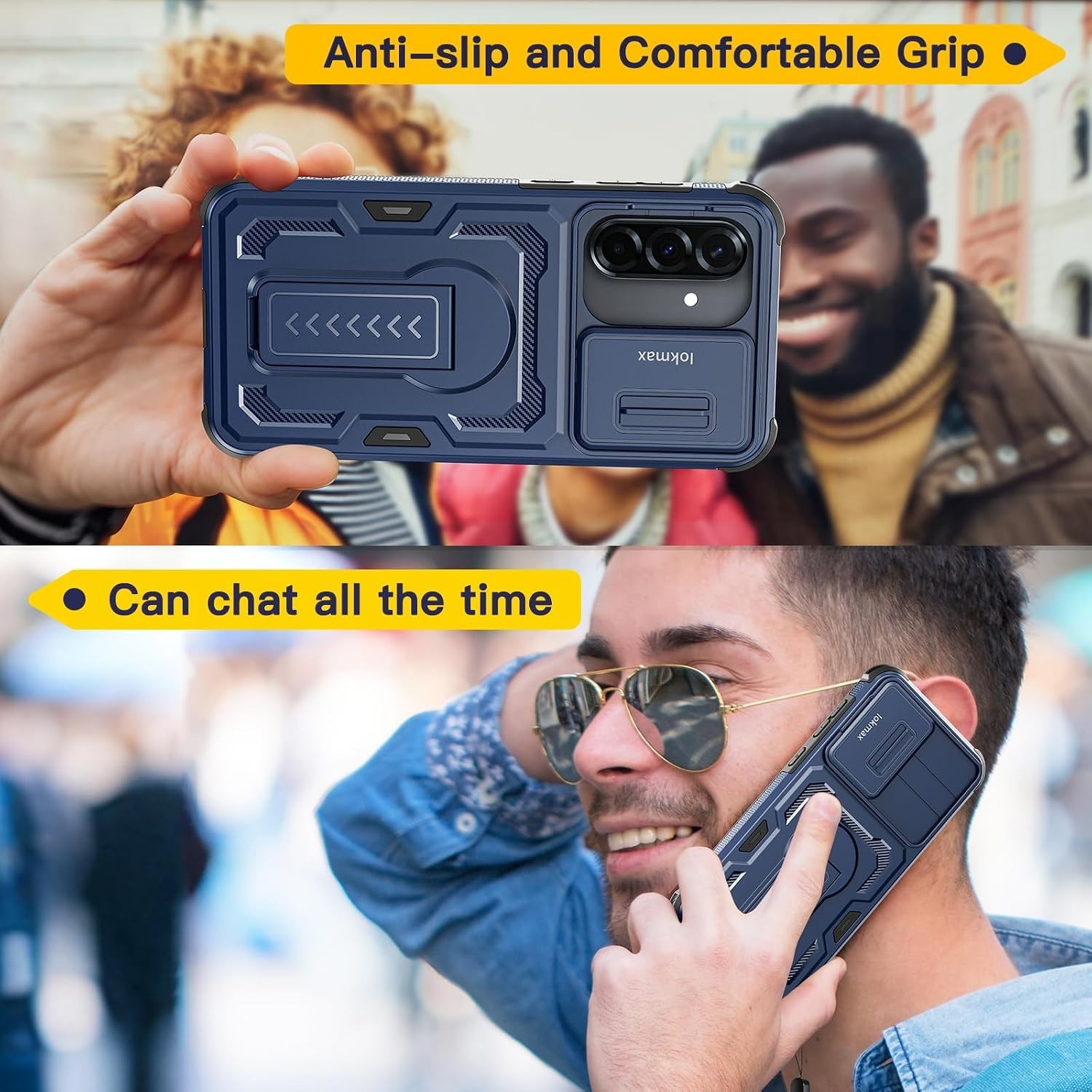 Heavy Duty Shockproof Case for Samsung Galaxy A36/A56 5G with Kickstand & Protec