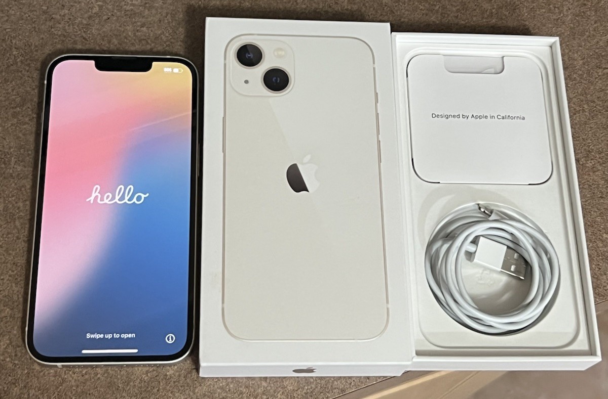 Apple iPhone 13 A2482 Starlight 128GB with Box And Charging Wire – ATT