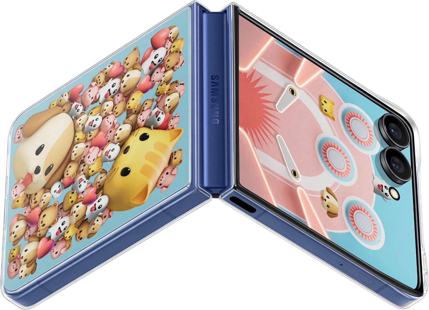 Samsung Galaxy Z Flip7 Flipsuit Phone Case with Interchangeable Card and LED Lig