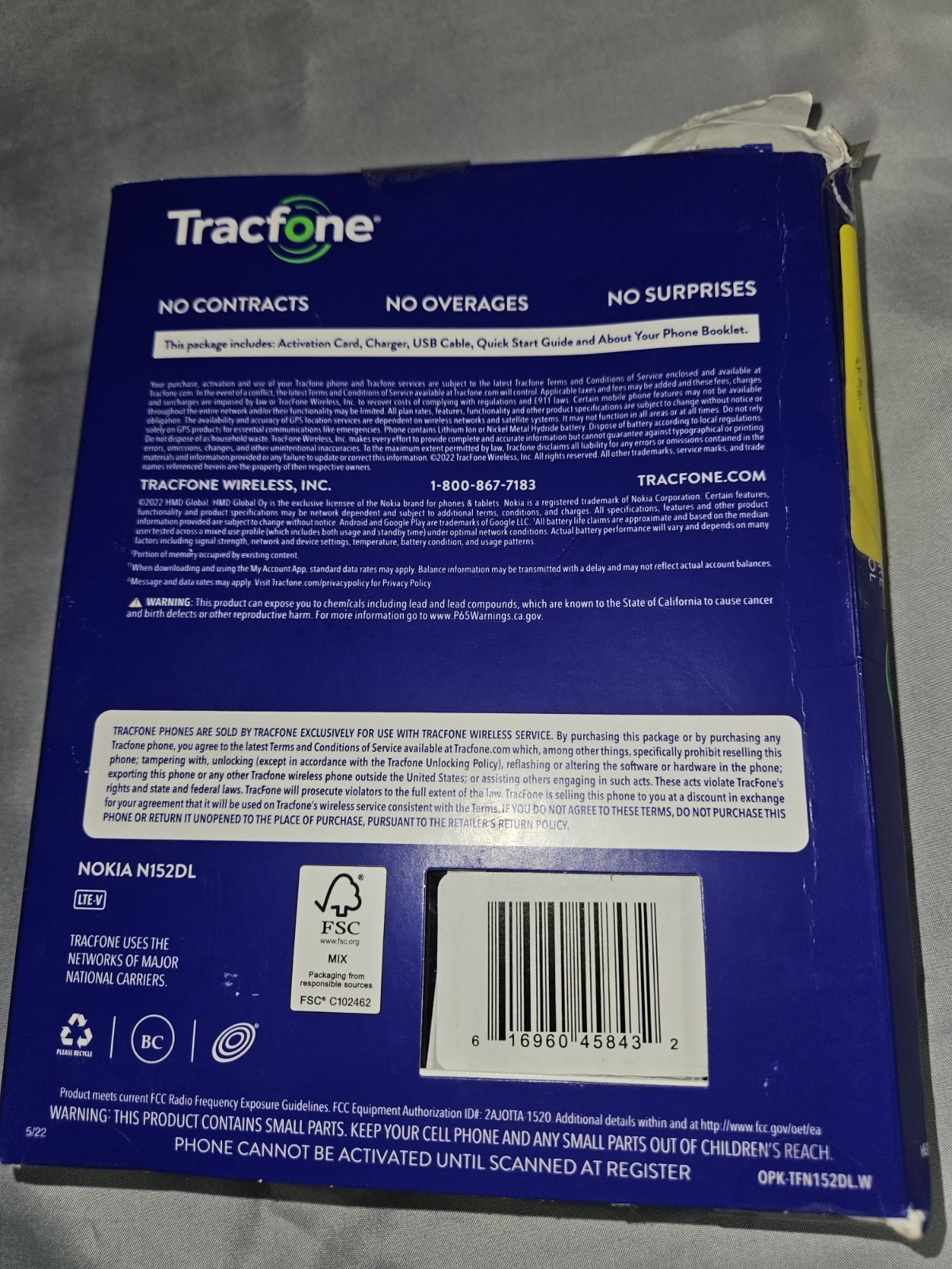 TracFone Nokia C100, 32GB, 4G LTE, Black – Prepaid Smartphone (Locked) NIB