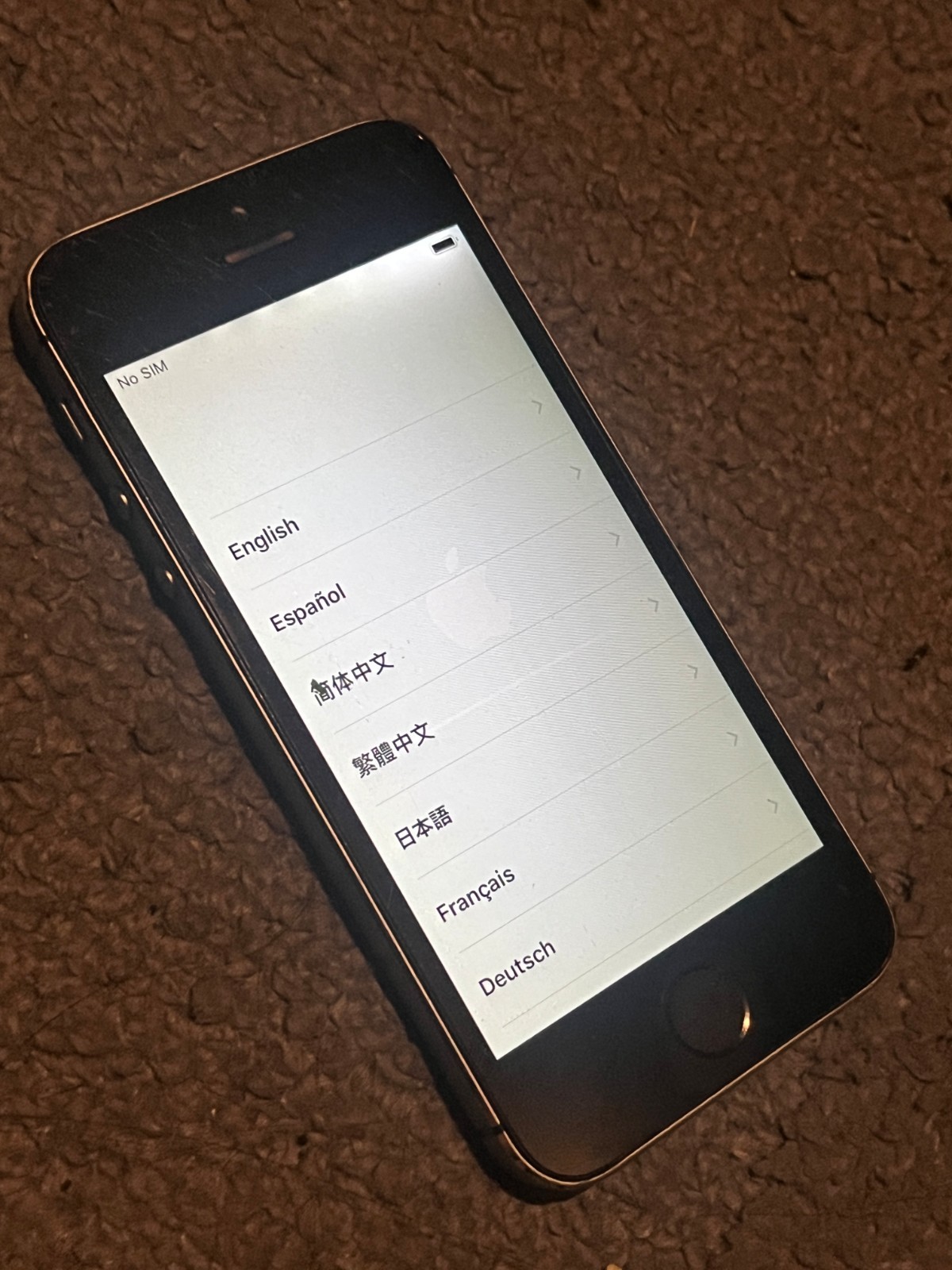 Apple iPhone 5S (A1457) 32GB Silver, No SIM/Cable, Factory Reset, old battery
