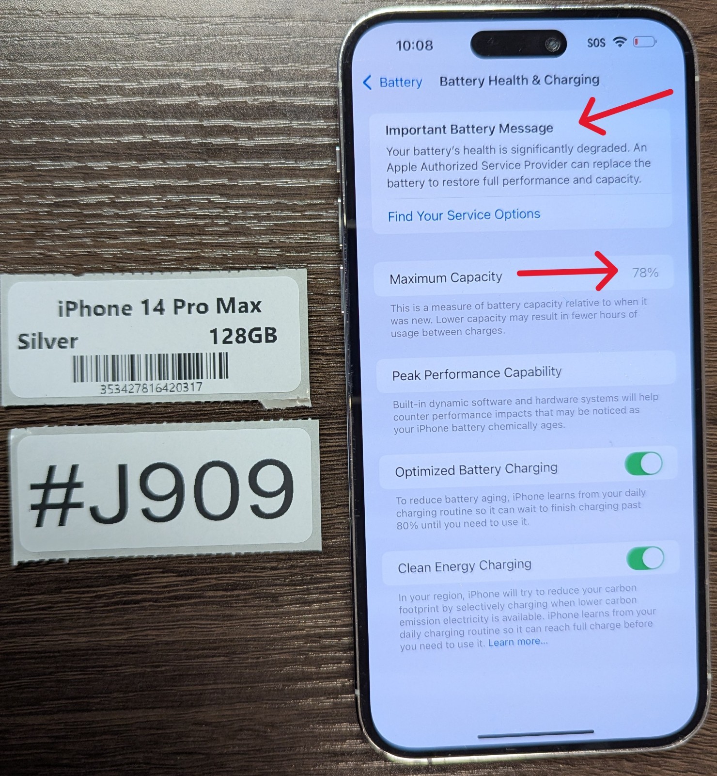 Apple iPhone 14 Pro Max 128GB SILVER – AT&T Only – Read Seller Notes