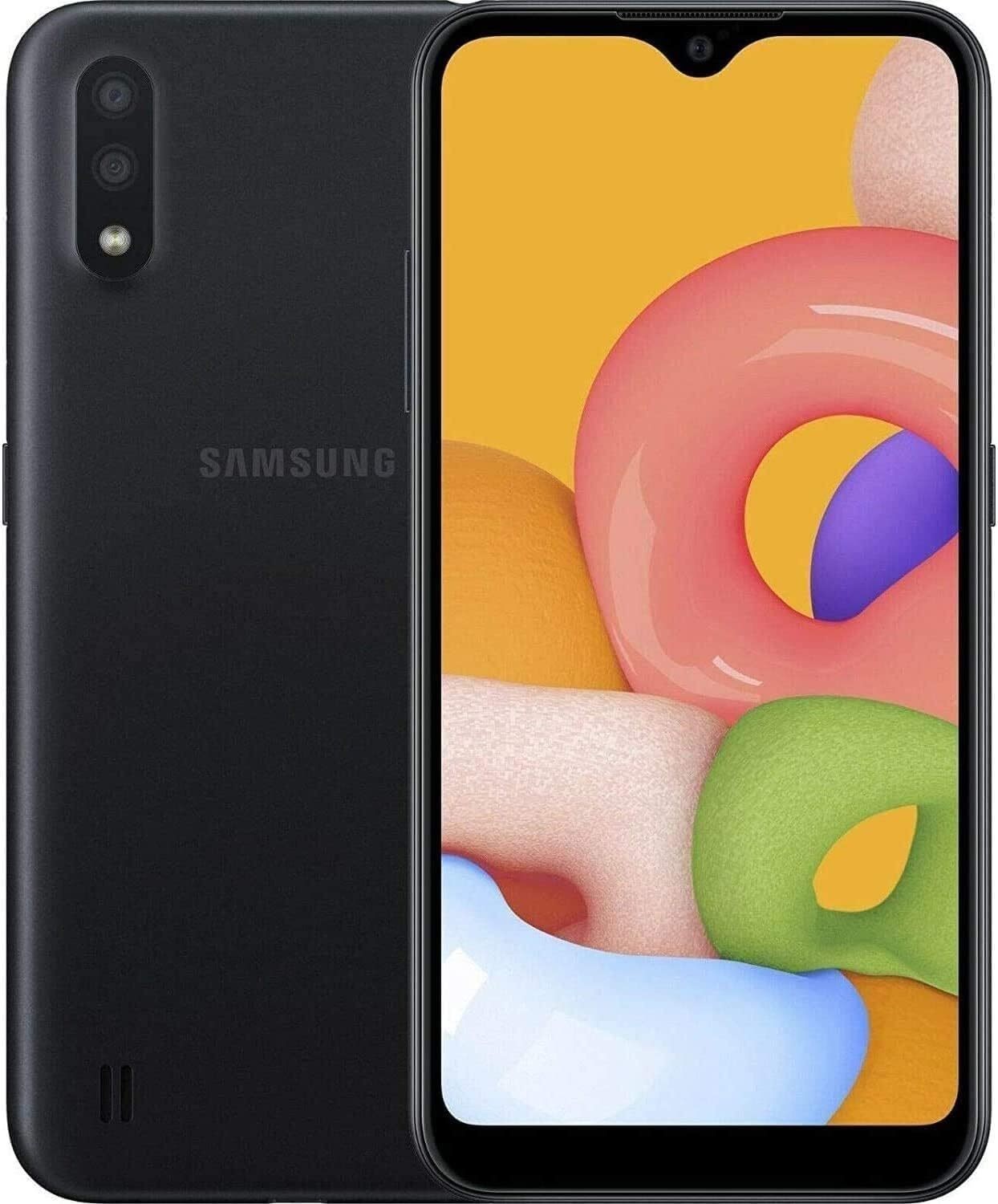 Samsung Galaxy A01 TracFone, Cricket 16GB Black [A-43]