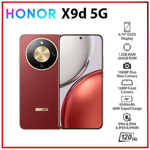 HONOR X9d 5G 12GB+256GB BROWN Dual SIM Octa Core Unlocked Android Cell Phone