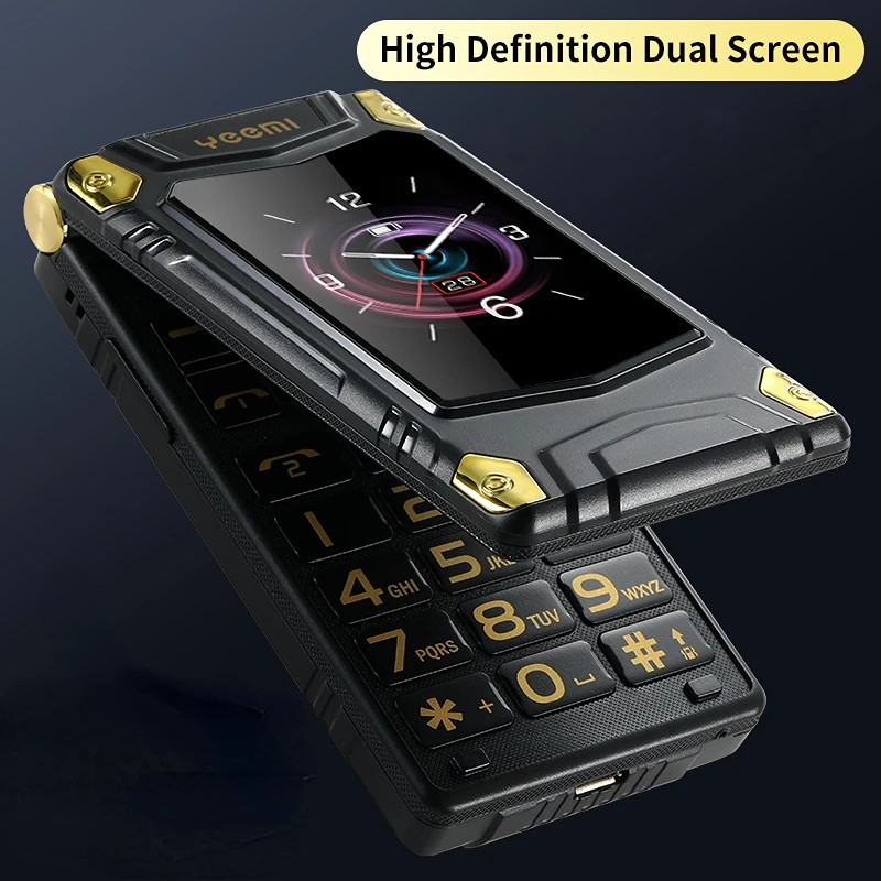 2G Outdoor Folding Senior Phone with Strong Battery Two Big Display Dual Sim Lar