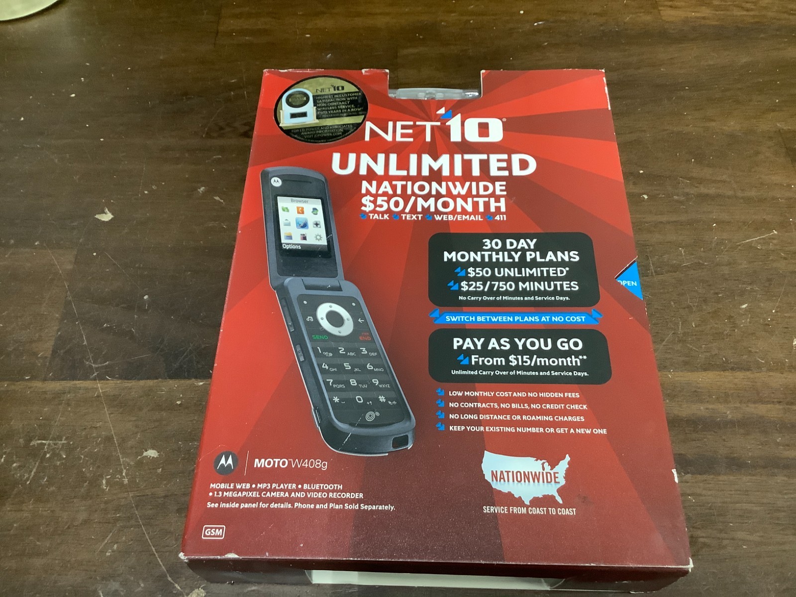 Motorola W Series W408G – Silver (Net10) Cellular Phone