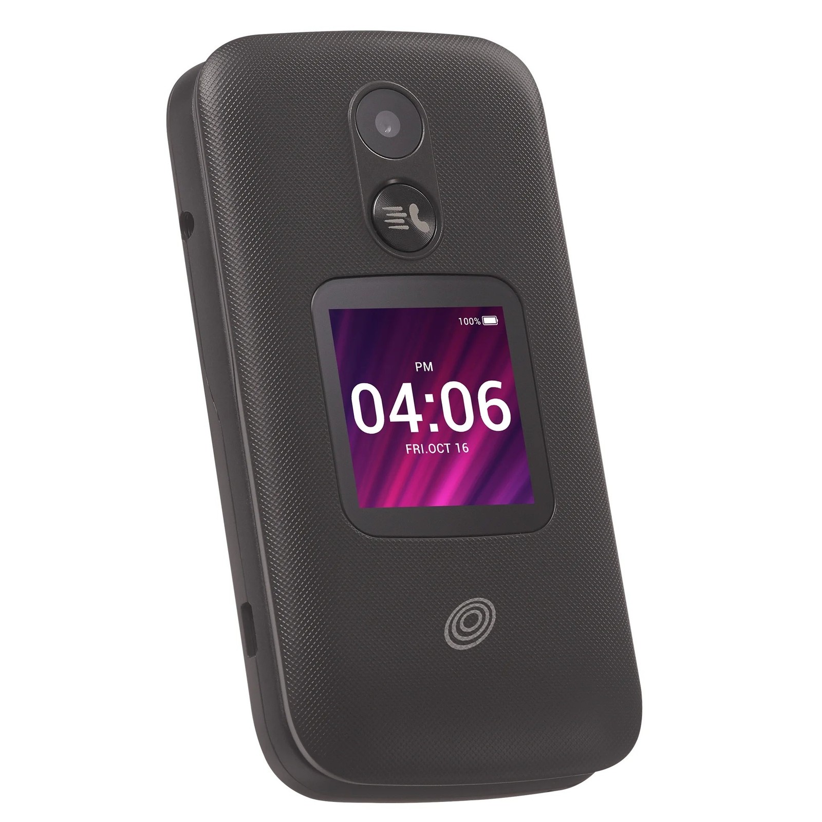 Total Wireless Alcatel MyFlip 2 4G LTE Flip Phone, 4GB, Black Prepaid Smartphone