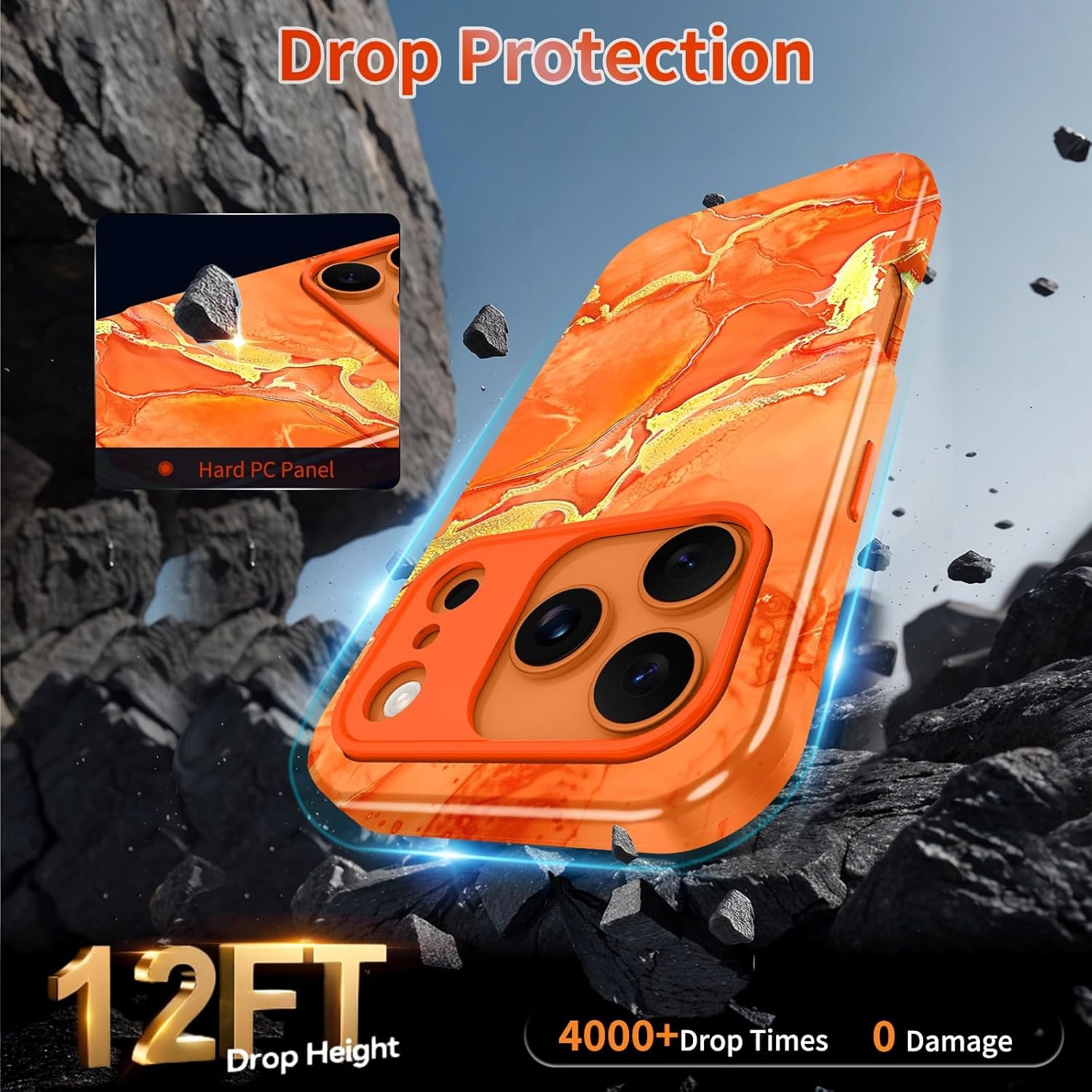 iPhone 17 Pro Max Case, Heavy Duty Full Body Shockproof Protection 3 in 1 Hybrid