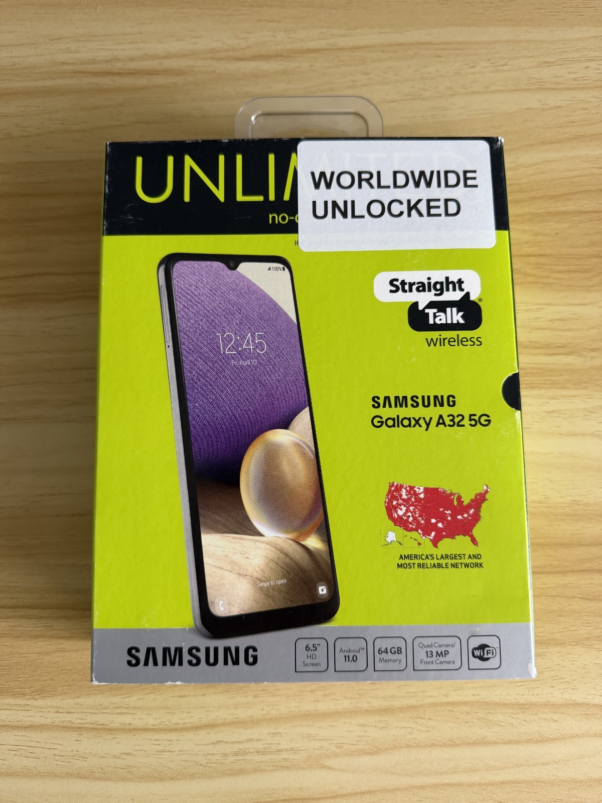 UNLOCKED Samsung Galaxy A32 5G SM-S326DL Straight Talk 64GB Black -New