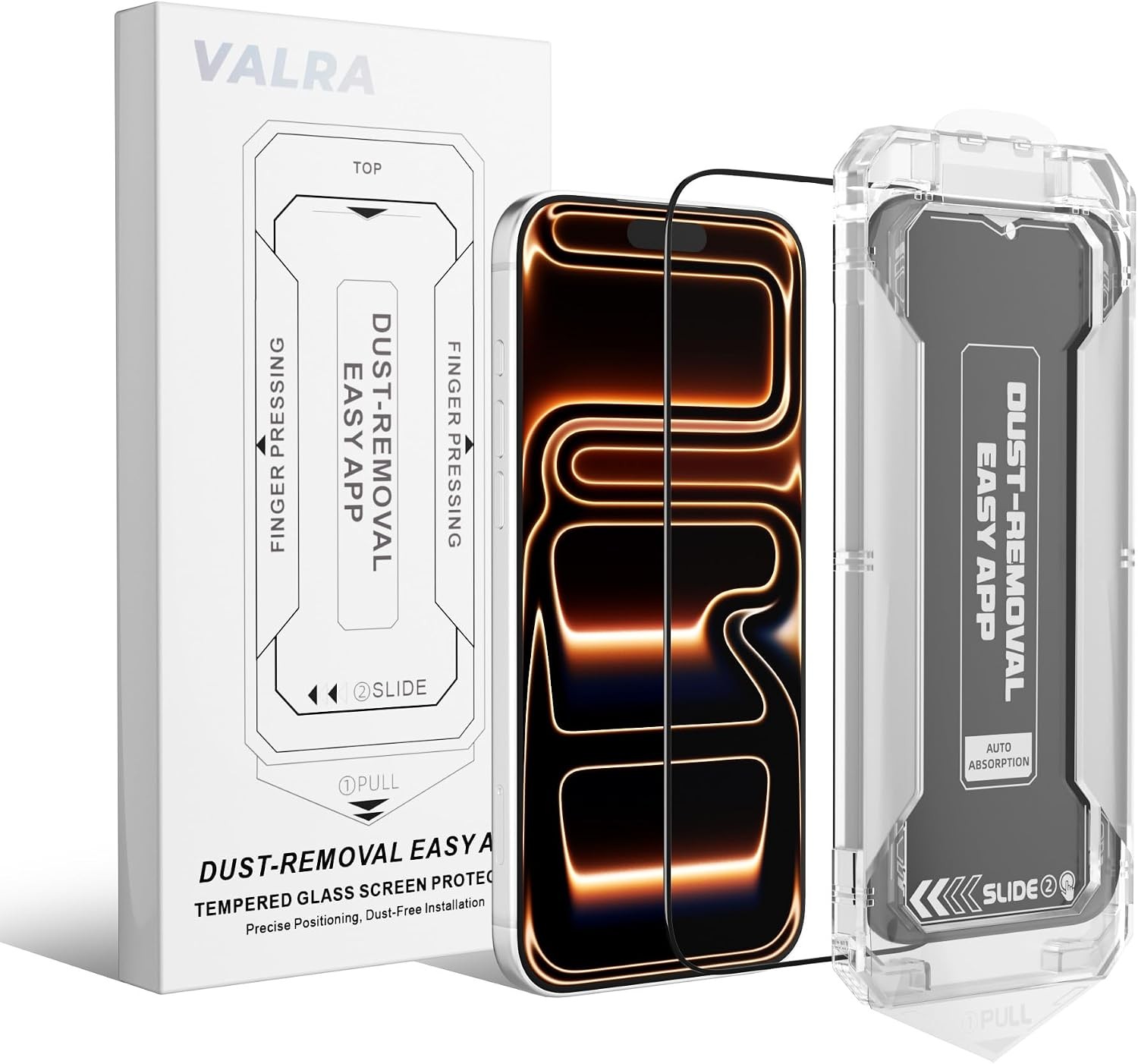 iPhone 17 Pro Max HD Tempered Glass Screen Protector Kit – Dust-Free Installatio